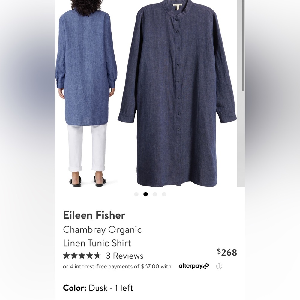 Chambray Organic Linen Tunic Shirt